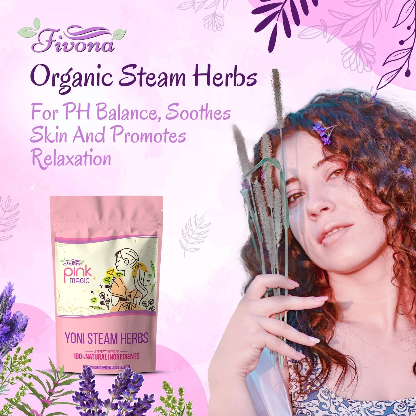 Yoni Steam Herbal Blend Pink Magic 2-4 Steams per Pack